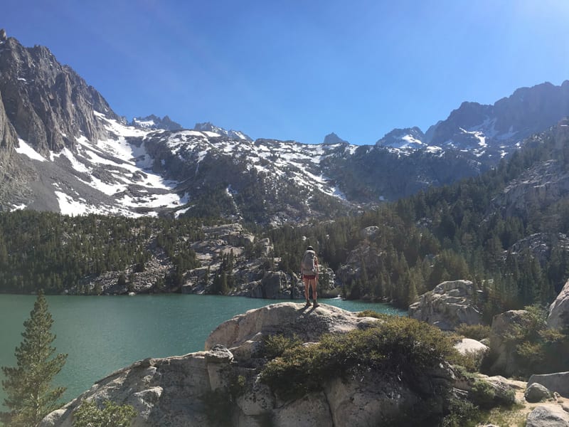 second lake, big pine lakes and temple crag