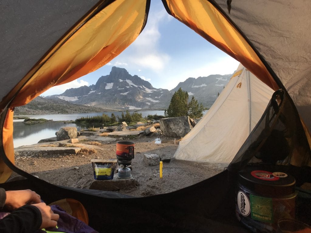 camping at thousand island lake in california