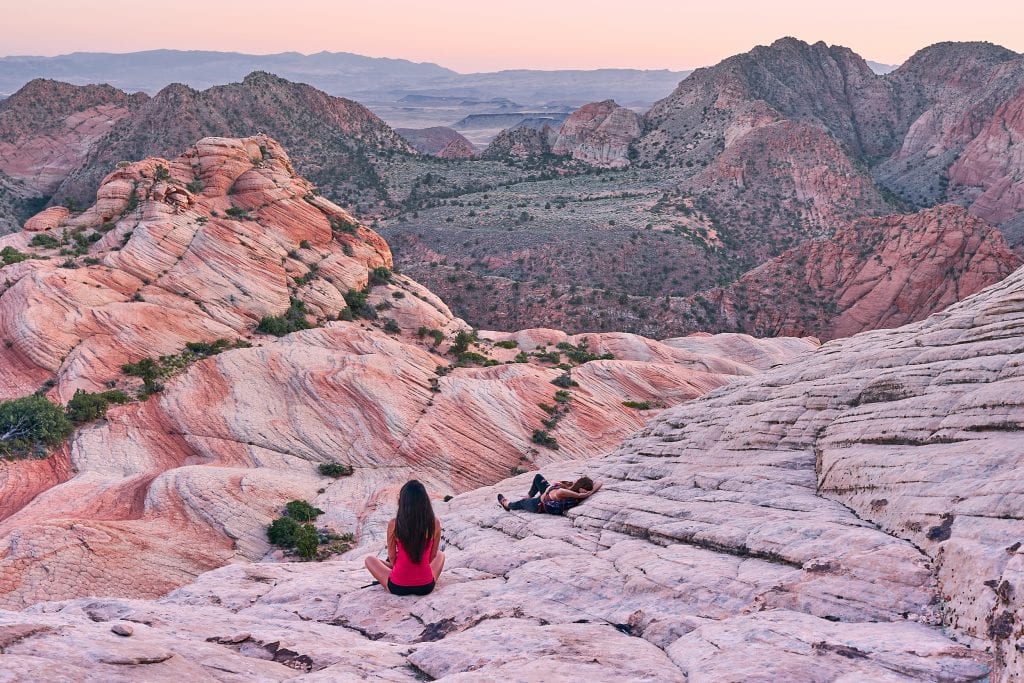 Yant Flat candy stripe sandstone formation near St. George Utah