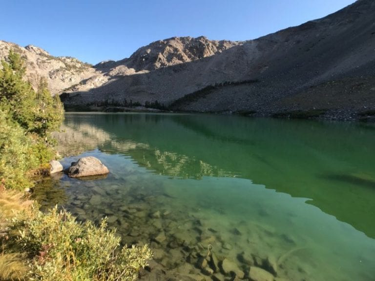Backpacking Duck Pass Trail to Duck Lake in Mammoth Lakes