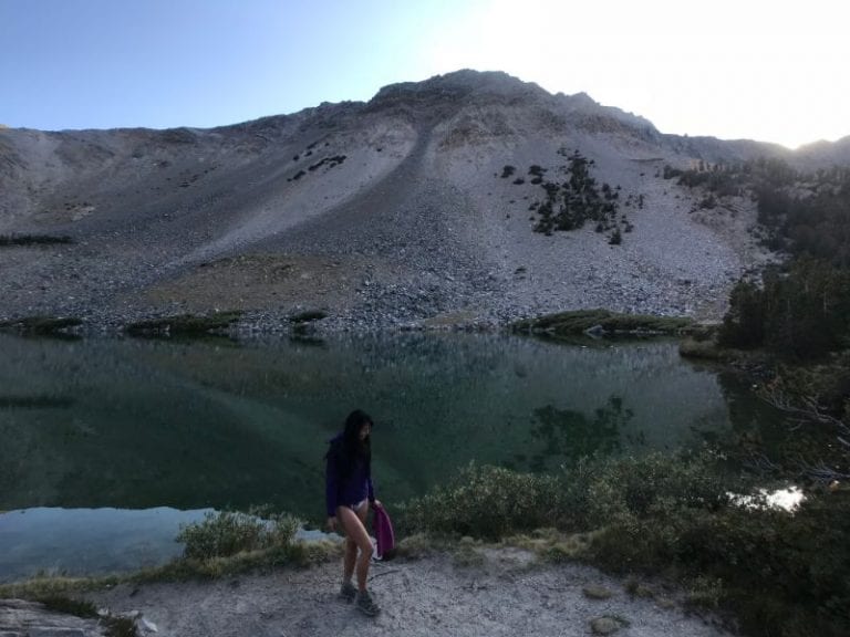Backpacking Duck Pass Trail to Duck Lake in Mammoth Lakes