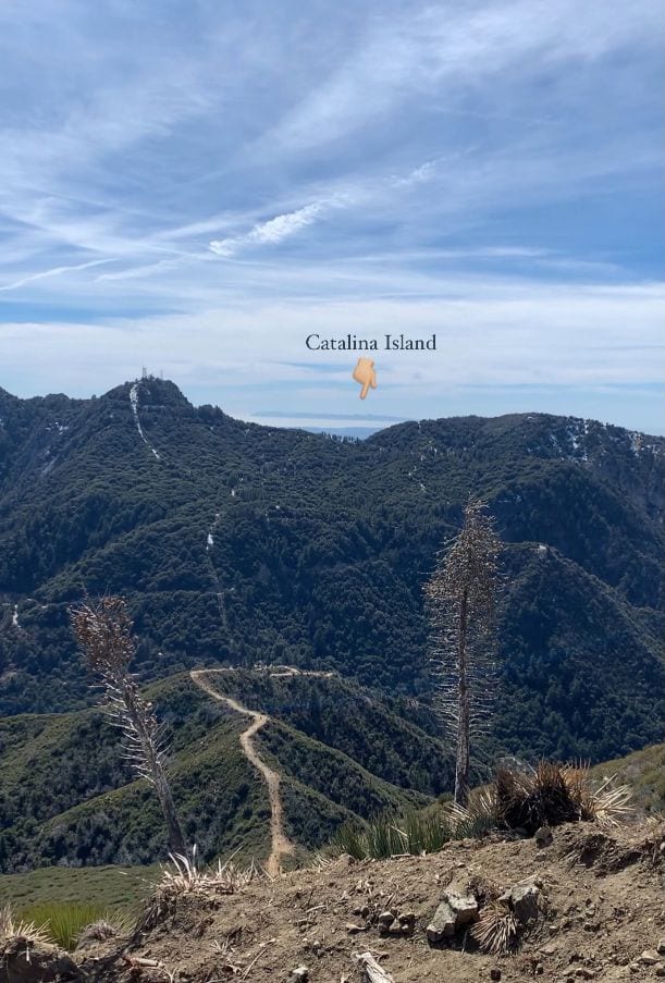 catalina island from angeles national forest