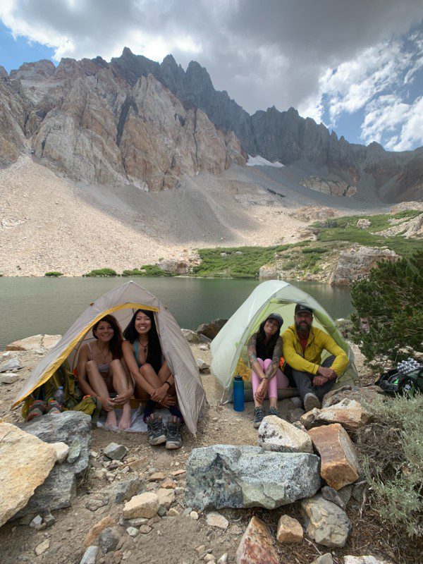 camping at red lake in eastern sierra