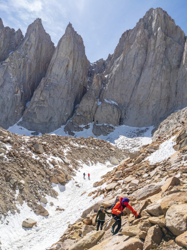 mount whitney mountaineers route in spring