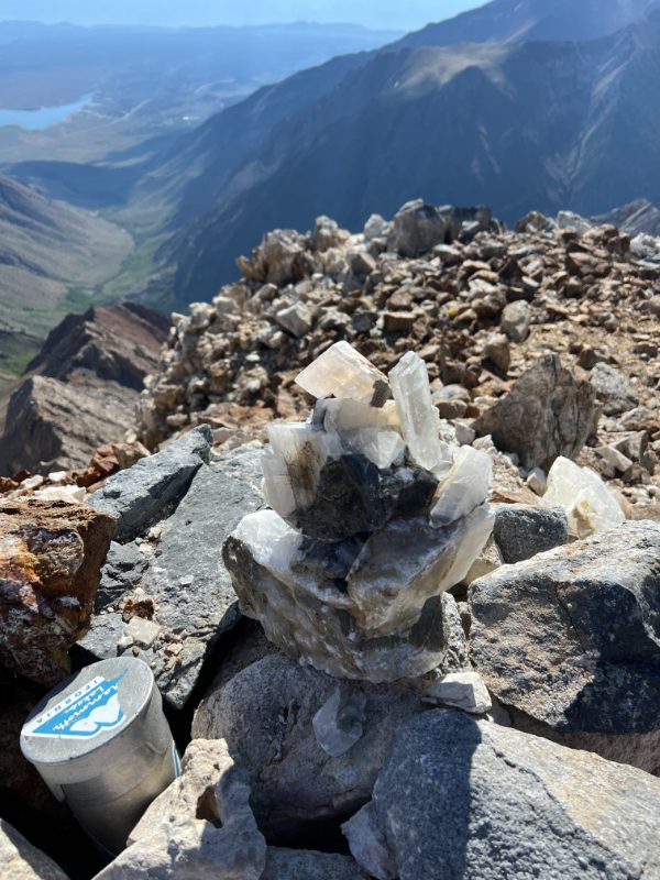 mount baldwin summit and crystals in eastern sierra