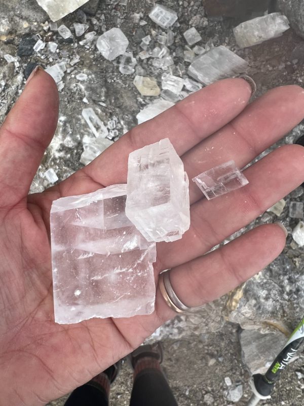 clear crystal calcite in sierra nevada