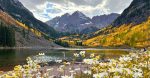 four pass loop maroon bells hike in fall colors
