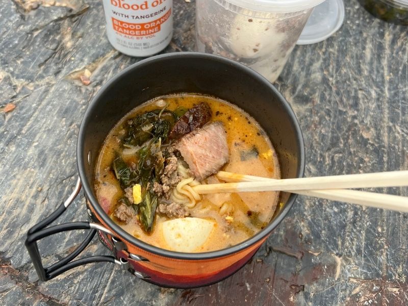 jetboil ramen camping dinner