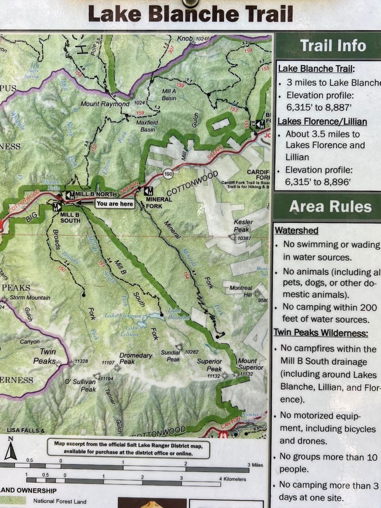 lake blanche trail map