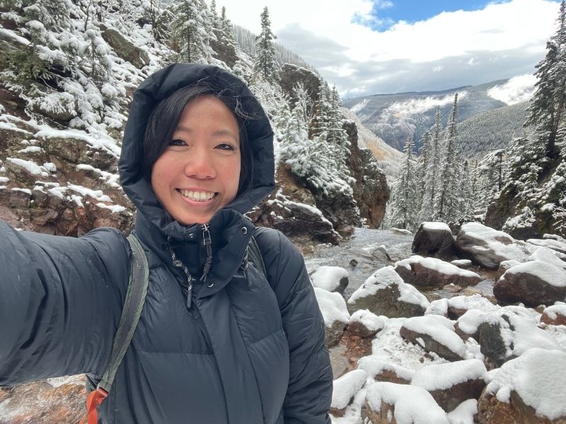 top of booth falls in vail colorado