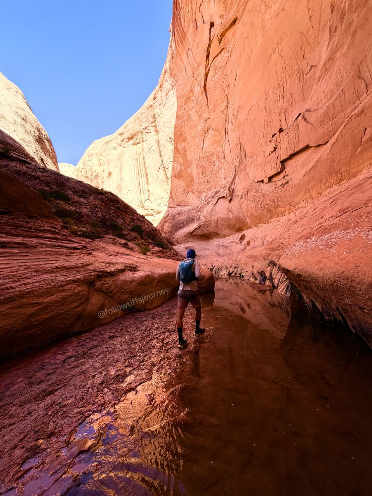 capitol reef hike and man