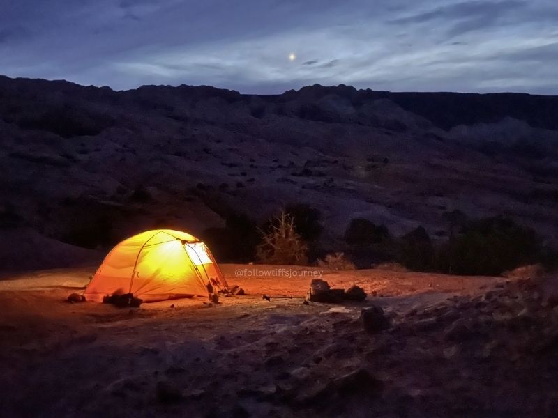 camping at halls creek narrow in big agnes copper spur tent